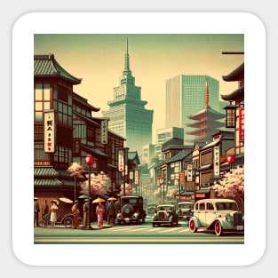 Retro Tokyo Japan Sticker